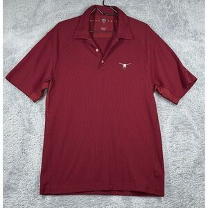 Nike Texas Longhorns Polo‎ Shirt Mens L Red Dri Fit Collar Golf